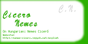 cicero nemes business card